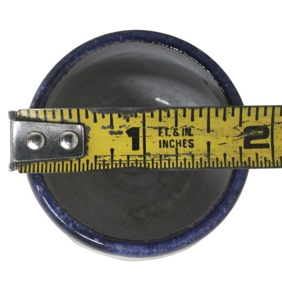 Small Miniature Blue/White Cup with Butterfly & Flower Pattern - Picture 9 of 9